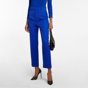 Saint Laurent Bleu Roi High-rise wool gabardine pants FR size 36 - US size 4